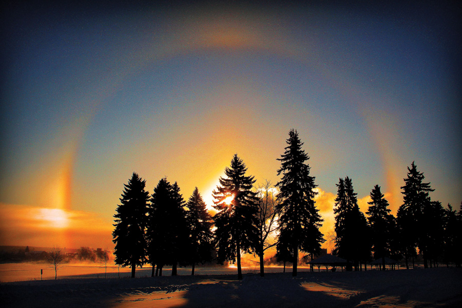 sun dogs, Minnesota, beautiful winter photos, minnesota scenery, Winter Phenomena, Winter wonder