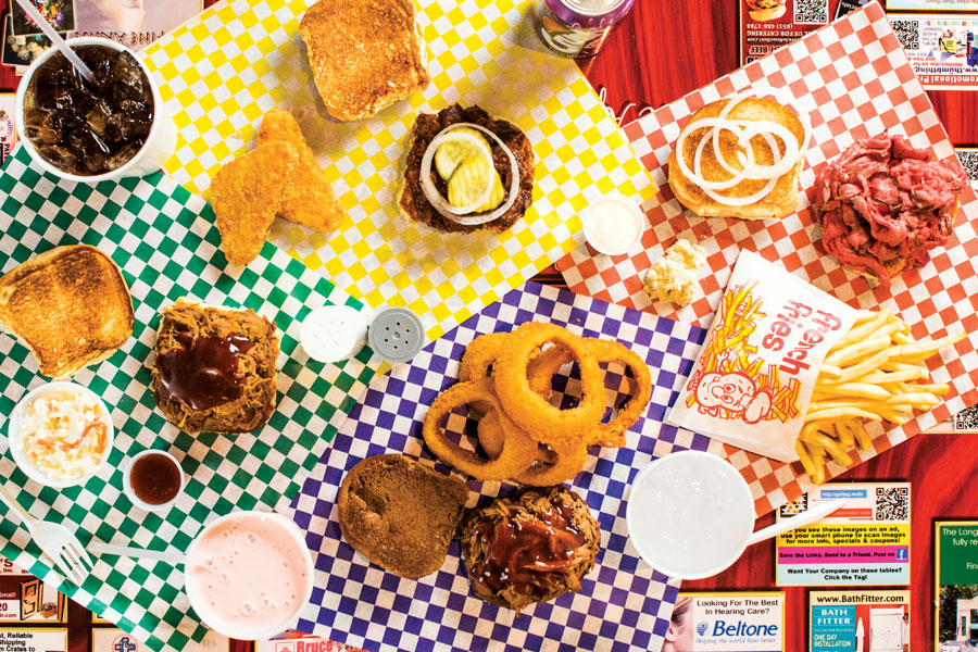 A full spread of offerings at Maverick's Real Roast Beef.