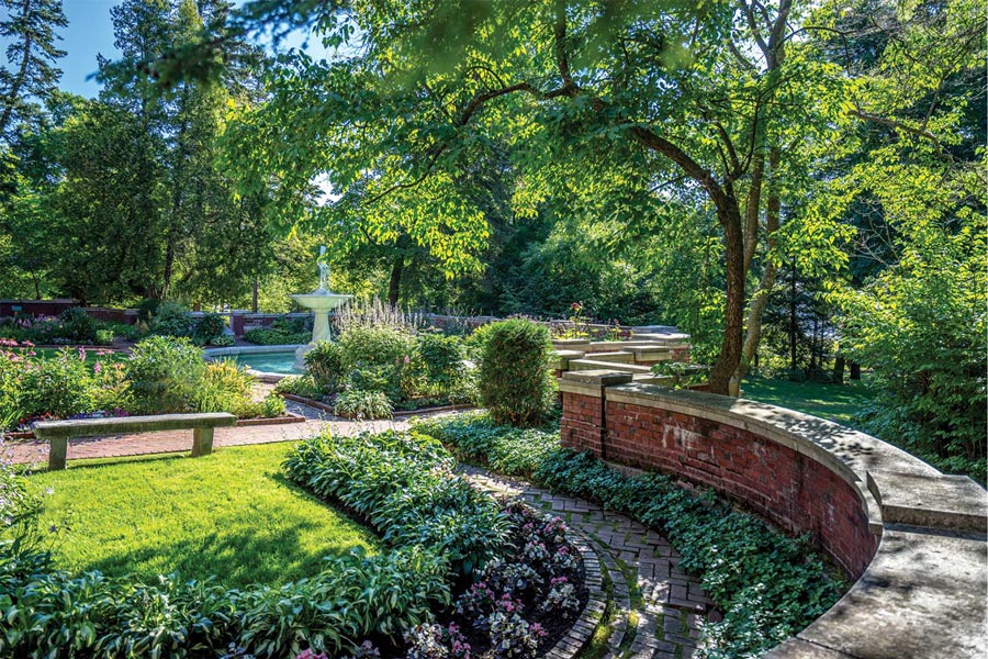 The gardens at Glensheen Mansion in Duluth, Minnesota.