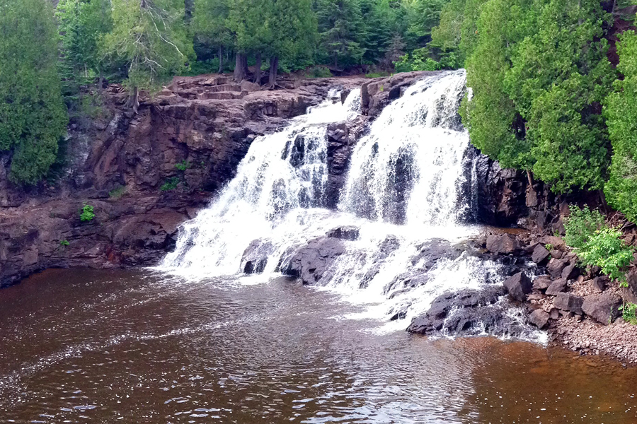 The falls at Gooseberry Falls in Minnesota.