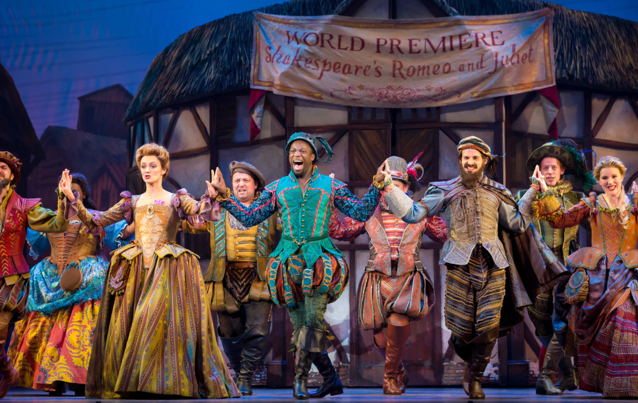 Nick Rashad Burroughs plays the minstrel in the opening number of "Something Rotten!" at Orpheum through April 8.