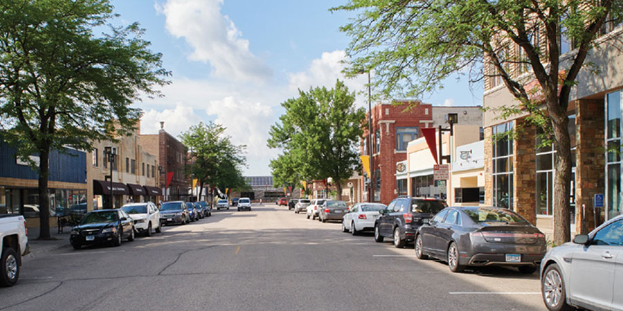 Downtown Willmar's main street.