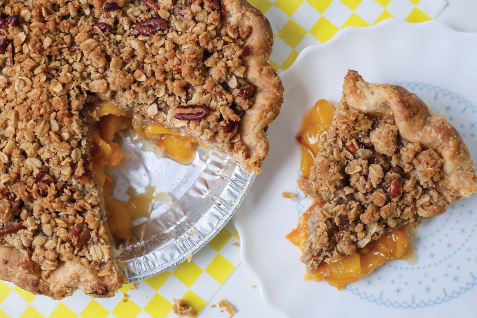 A topdown view of a pie from Pie & Mighty.