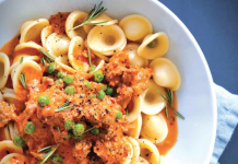 5 Delicious Pasta Recipes for National Pasta Day Pasta with Spicy Sausage, Vodka, and Peas