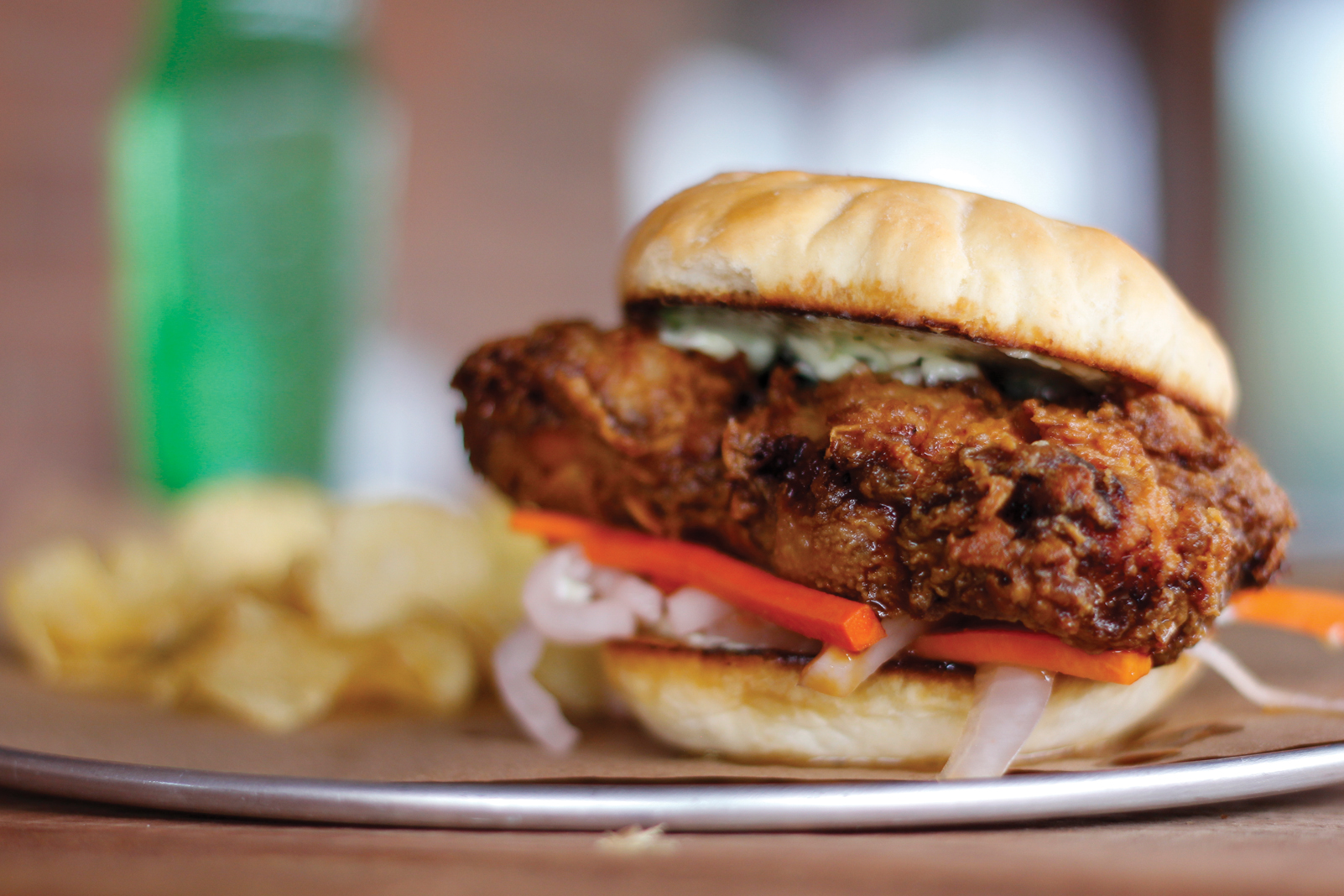 Vietnamese chicken sandwich at Bread & Circus Sandwich Kitchen in Sioux Falls