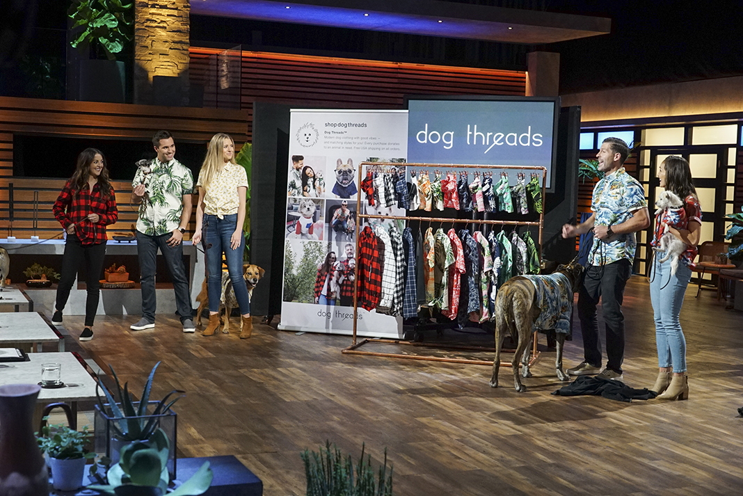 A Minnesota couple presents their dog and human apparel line to business icons on Shark Tank.