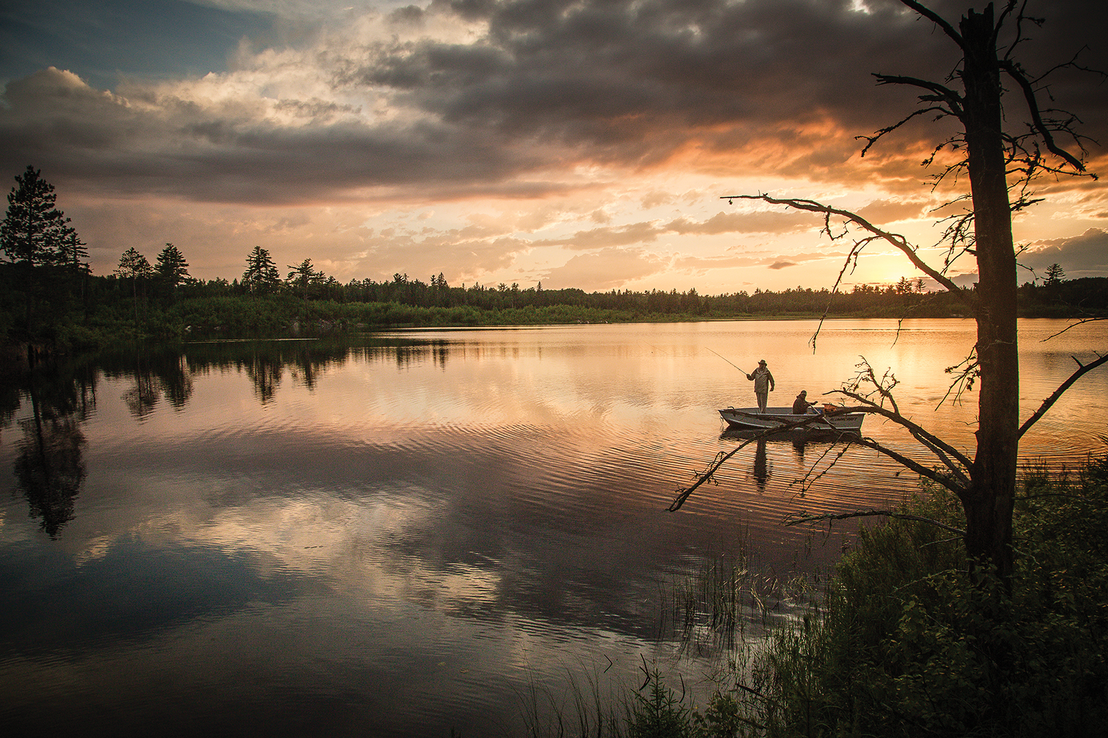 Fishing on Shoepack Lake in northern Minnesota