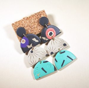 Earrings by Jac &amp; Violet (Andrea Gharritt), who will show at the Jewelry &amp; Accessory Makers Mart