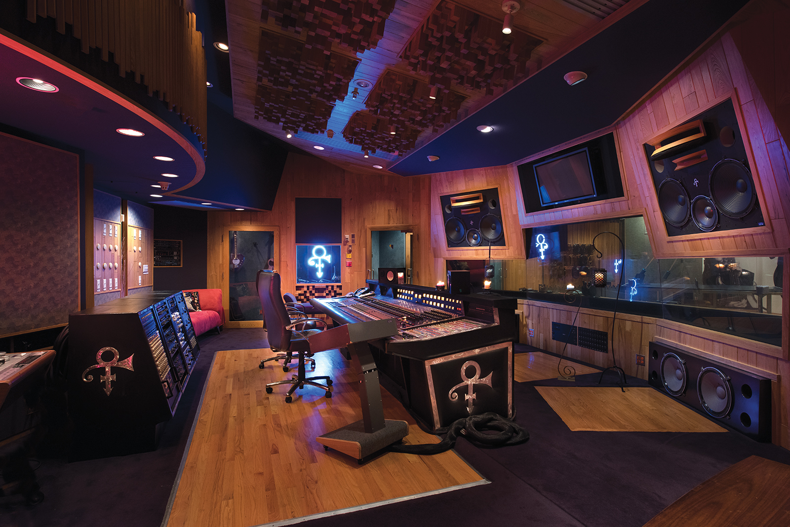 Paisley Park’s world-class recording studios are loaded with Prince iconography 