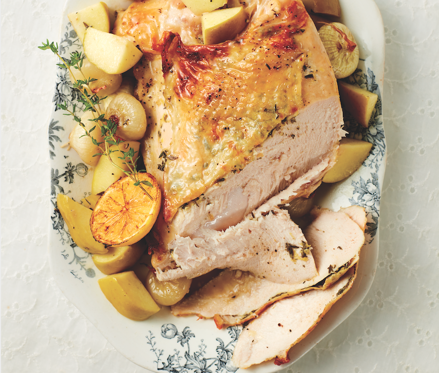 Roast Turkey Breast Stuffed with Apples