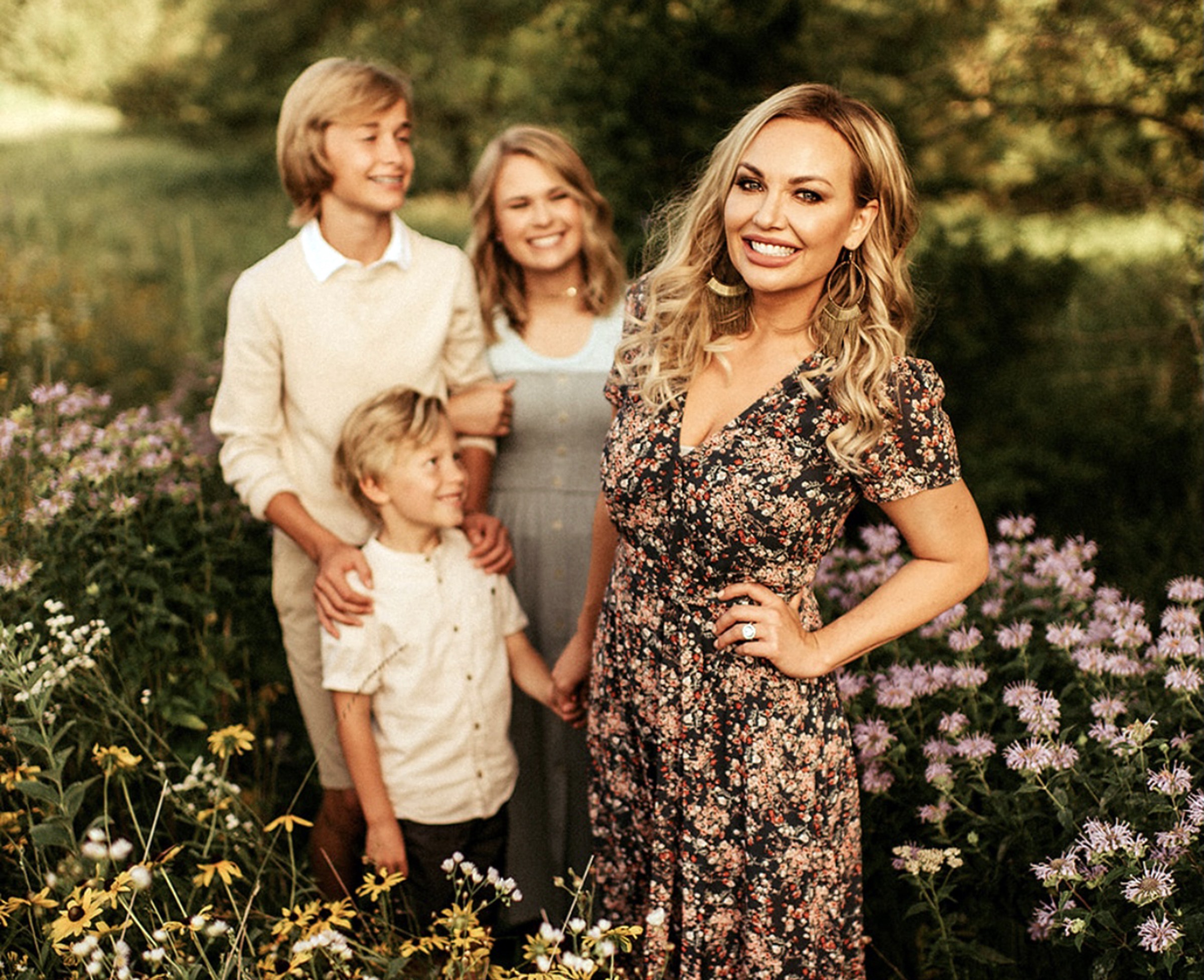 Jessica Koehler, who won 2020's Mrs. Minnesota pageant, with her family