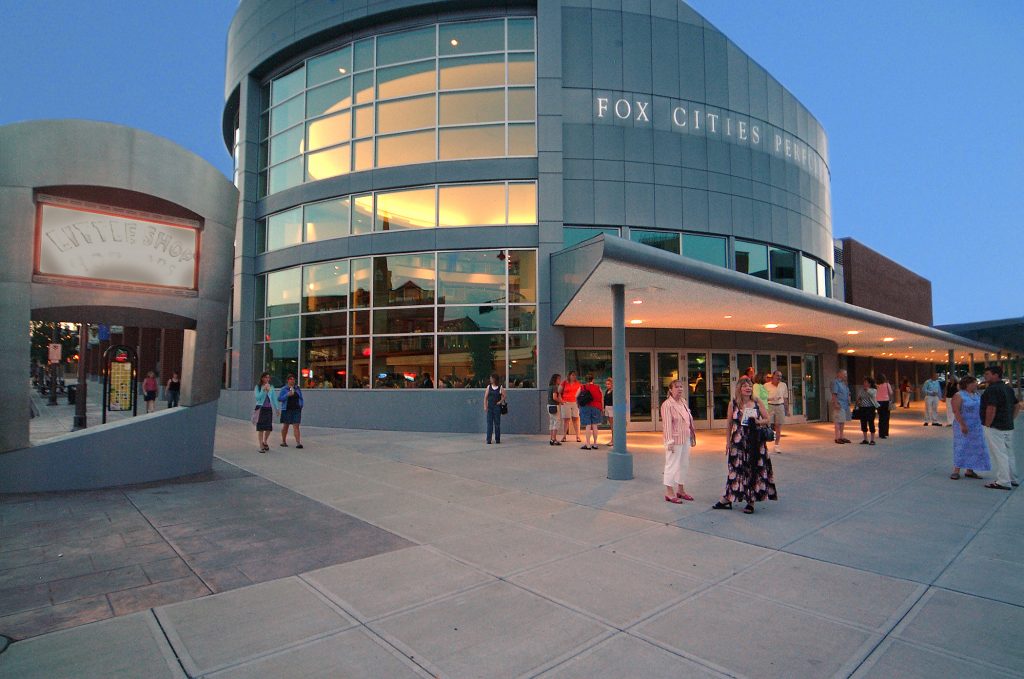 The exterior of the Fox Cities Performing Arts Center