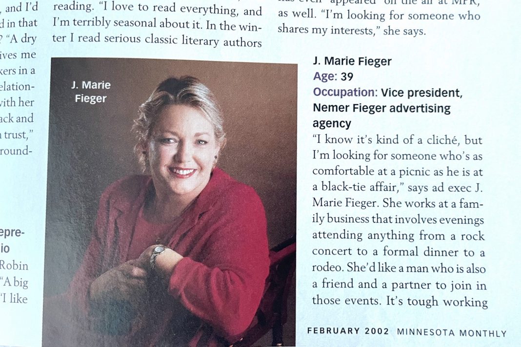Marie Feiger from our Feb. 2002 issue