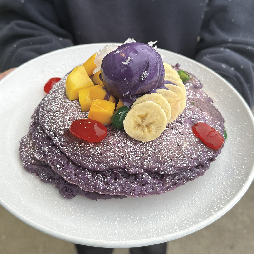 Ube pancakes at Kalsada