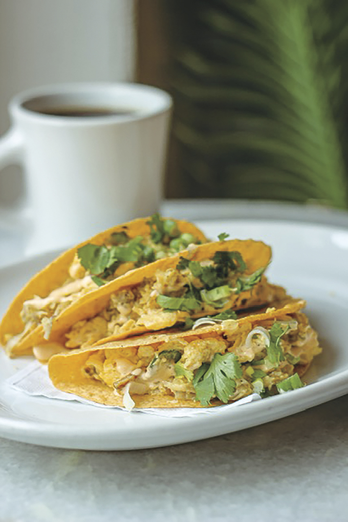 Crunchy breakfast tacos at Nolo's Kitchen & Bar
