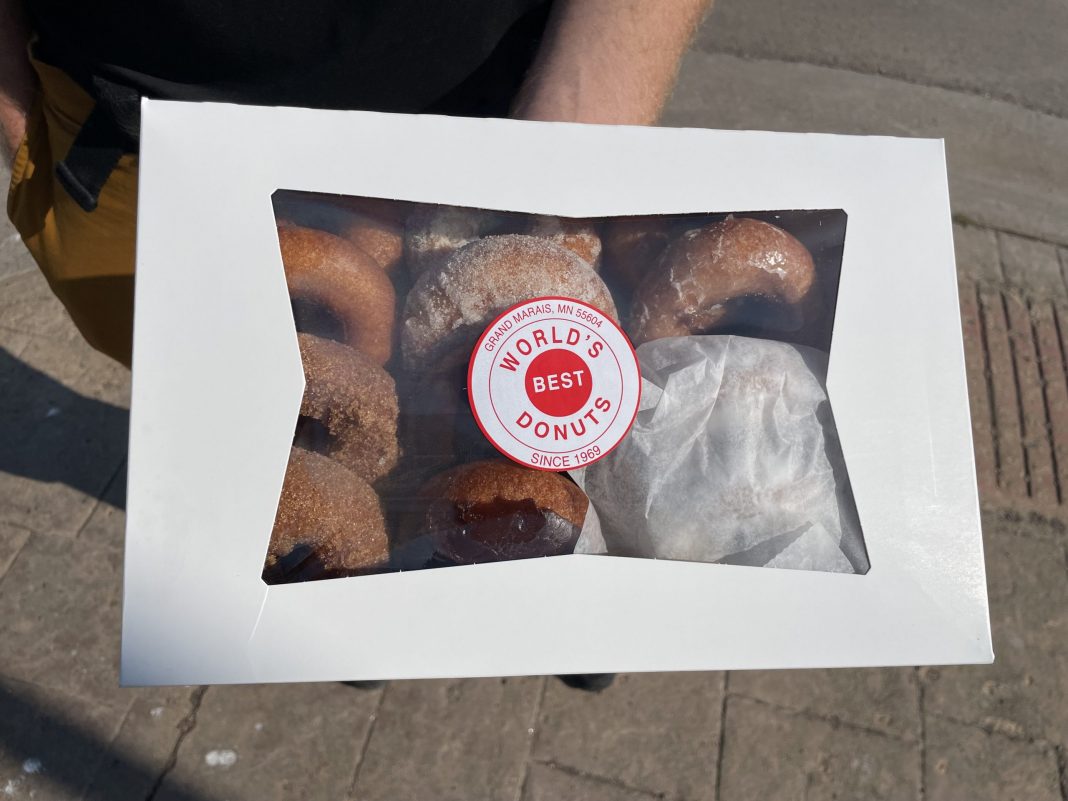 A dozen cake donuts from World's Best Donuts