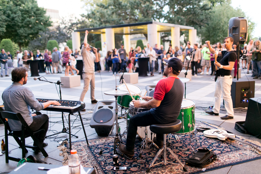 Concert crowd enjoying live music in 2025