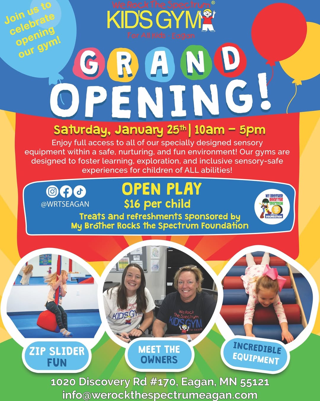 We Rock the Spectrum Kids Gym – Eagan Grand Opening