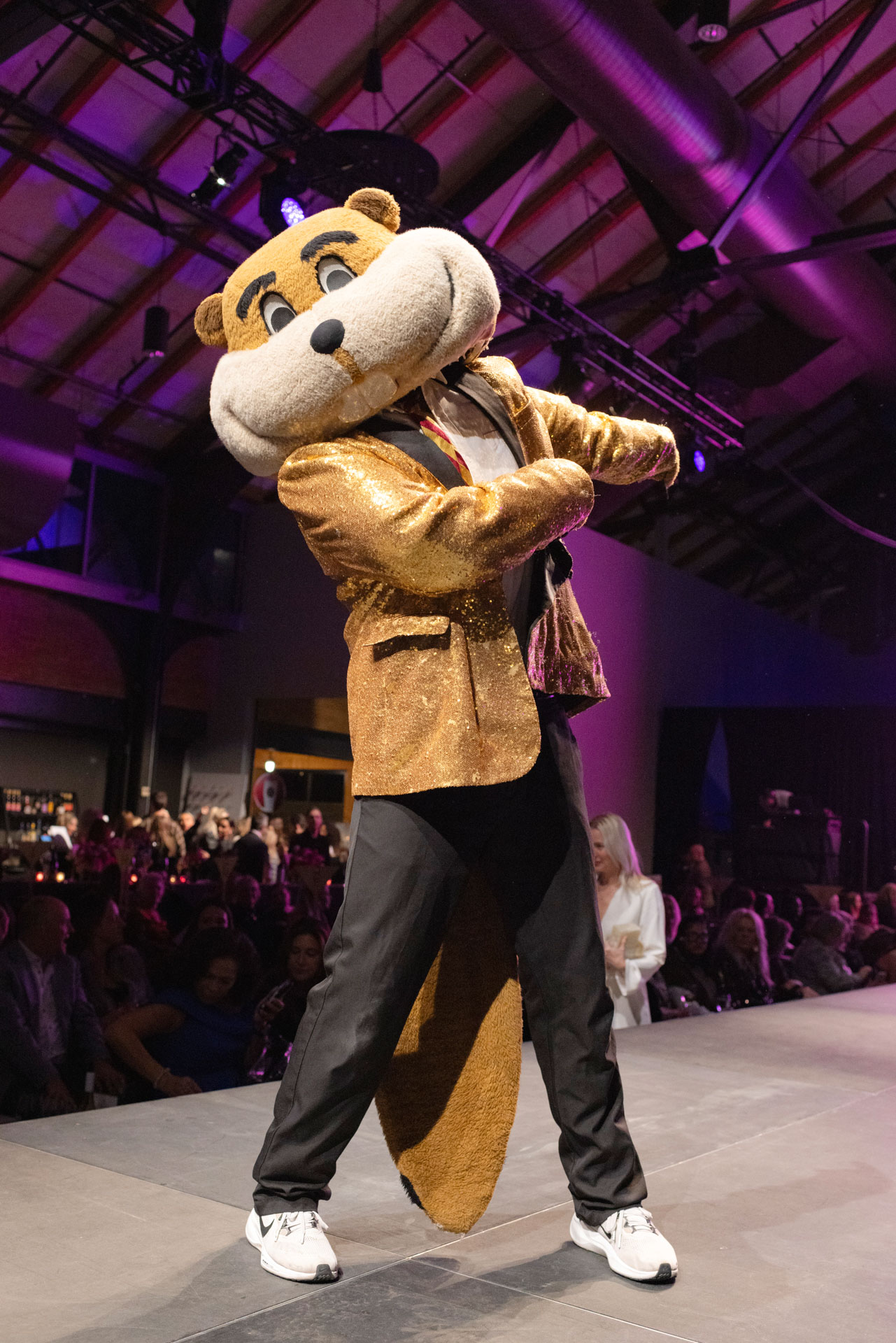 Goldy appears on the runway at Fashion fest 2024