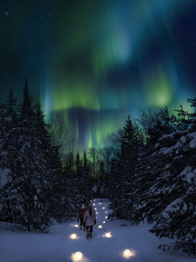 Lutsen Mountains' Caribou Trail luminary walk