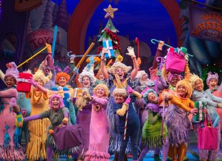 The cast of "Dr. Seuss's How the Grinch Stole Christmas" in a past season's production at Children's Theatre Company
