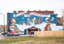Charles Caldwell's "Welcome to Minneapolis" mural