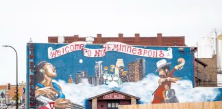 Painting Hope Charles Caldwell's "Welcome to Minneapolis" mural